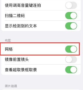 西青苹果手机维修网点分享iPhone如何开启九宫格构图功能