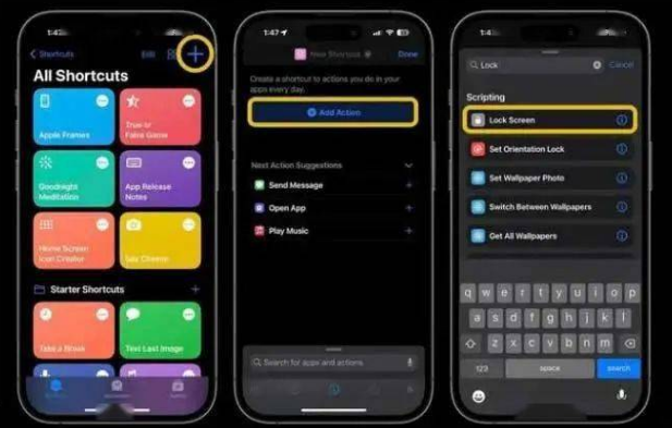 西青苹果14锁屏维修店分享iPhone14升级iOS16.4后如何创建锁屏快捷方式 